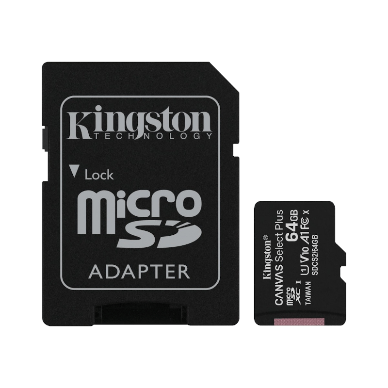 Karta pamięci Kingston microSD 64GB 100MB/s + adapter