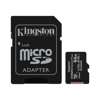 Karta pamięci Kingston microSD 64GB 100MB/s + adapter