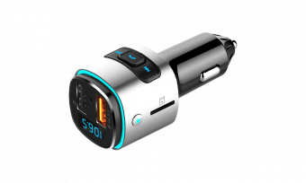 Ładowarka samochodowa WG 2x USB QC z funkcją transmitera